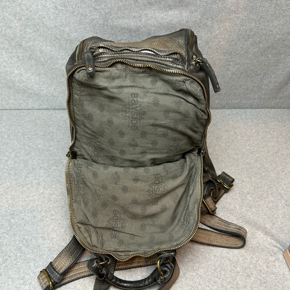 Bayside 1984 Lusher Backpack Distressed Soft‎ Italian Leather Pewter Gray Boho main image 11